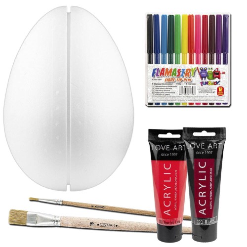 Jajko styropianowe 30cm Zestaw niespodzianka  #1