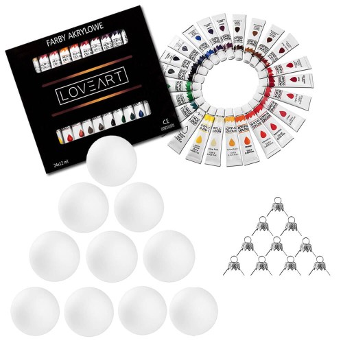 Zestaw Decoupage do malowania bombek kul styropianowych #1