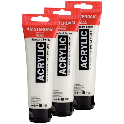 Farba akrylowa Talens Amsterdam 360ml - 105 titanium white biel tytanowa #1