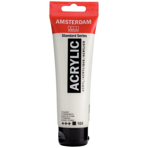Farba akrylowa Talens Amsterdam 360ml - 105 titanium white biel tytanowa #2