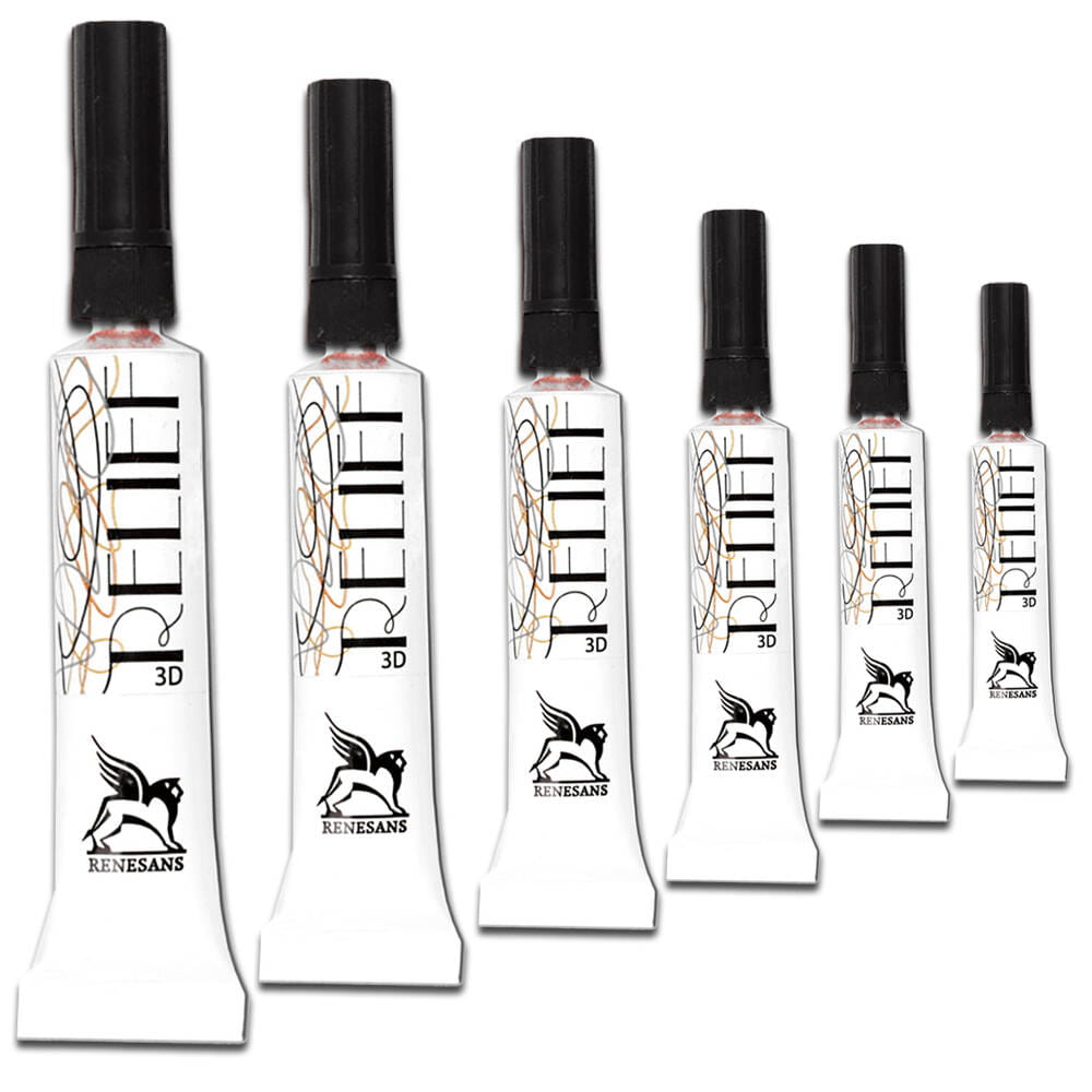 Konturówka do szkła z precyzyjnym aplikatorem 6 kolorów #1