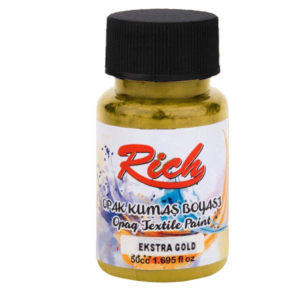 Farba akrylowa metaliczna do tkanin 50ml złota #1