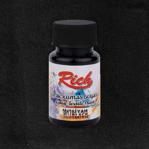 Farba akrylowa do tkanin 50ml czarna #2