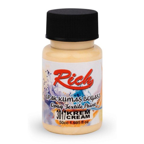 Farba akrylowa do tkanin 50ml kremowa #1
