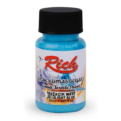 Farba akrylowa do tkanin 50ml jasna niebieska #1