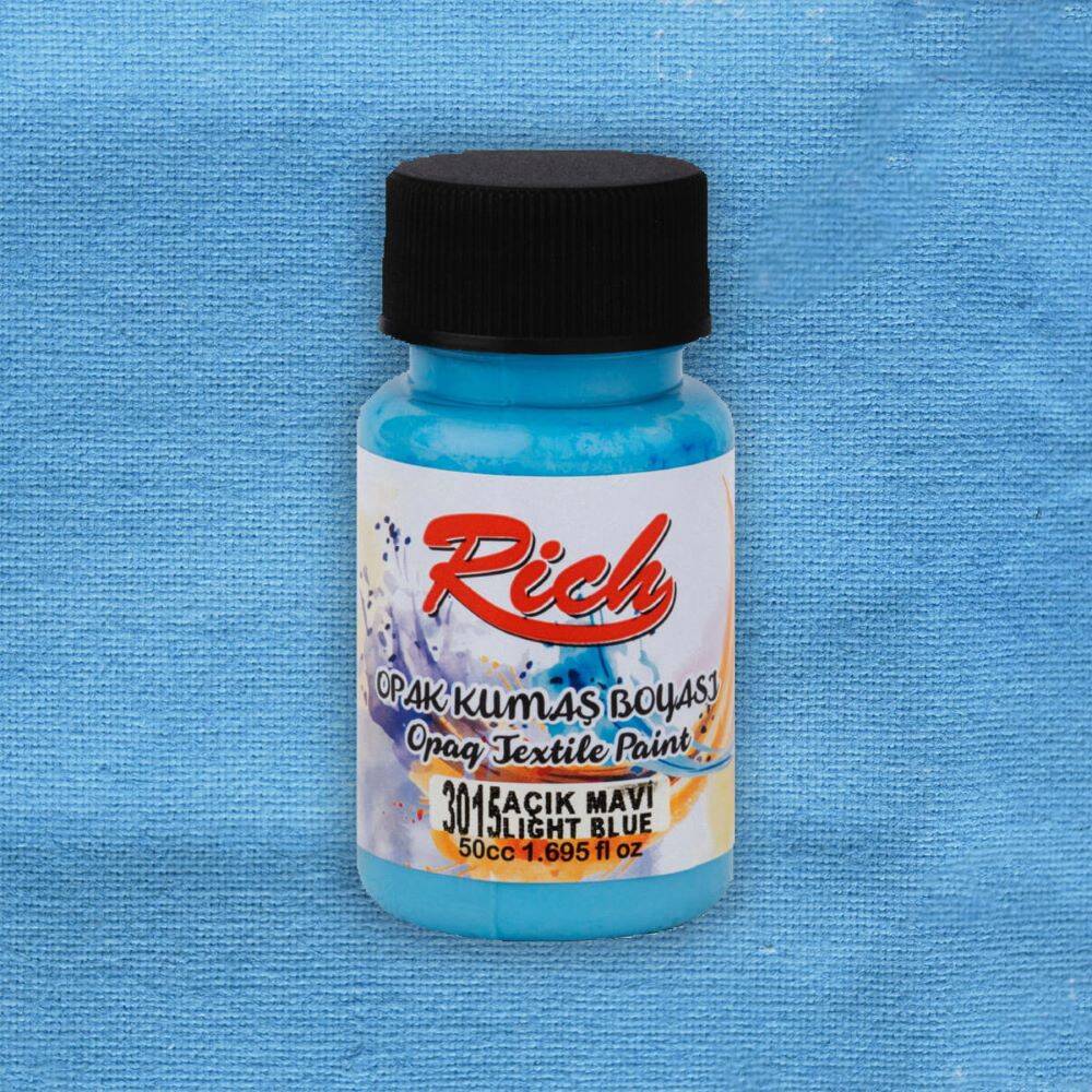 Farba akrylowa do tkanin 50ml jasna niebieska #2