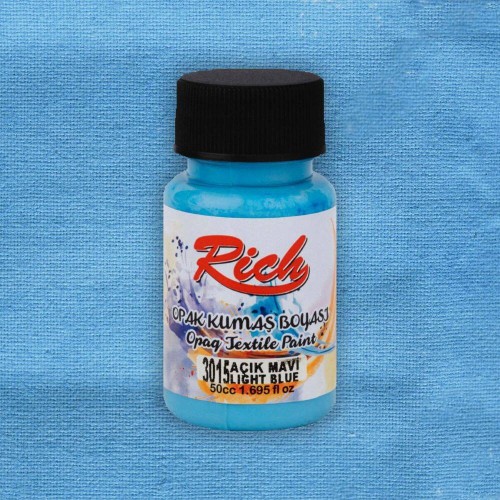 Farba akrylowa do tkanin 50ml jasna niebieska #2