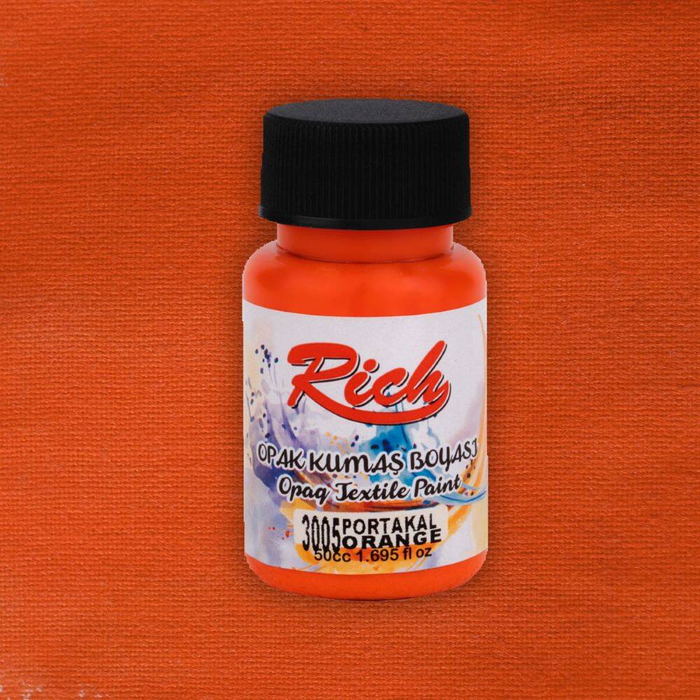 Farba akrylowa do tkanin 50ml pomarańczowa #2