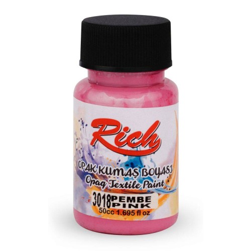 Farba akrylowa do tkanin 50ml różowa #1