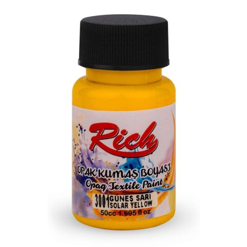 Farba akrylowa do tkanin 50ml słoneczna żółta #1