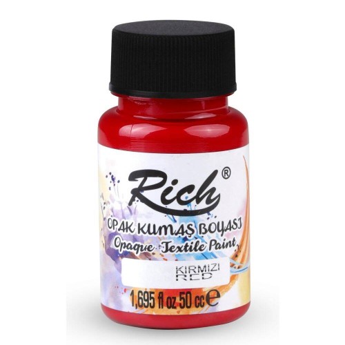 Farba akrylowa do tkanin 50ml czerwona #1