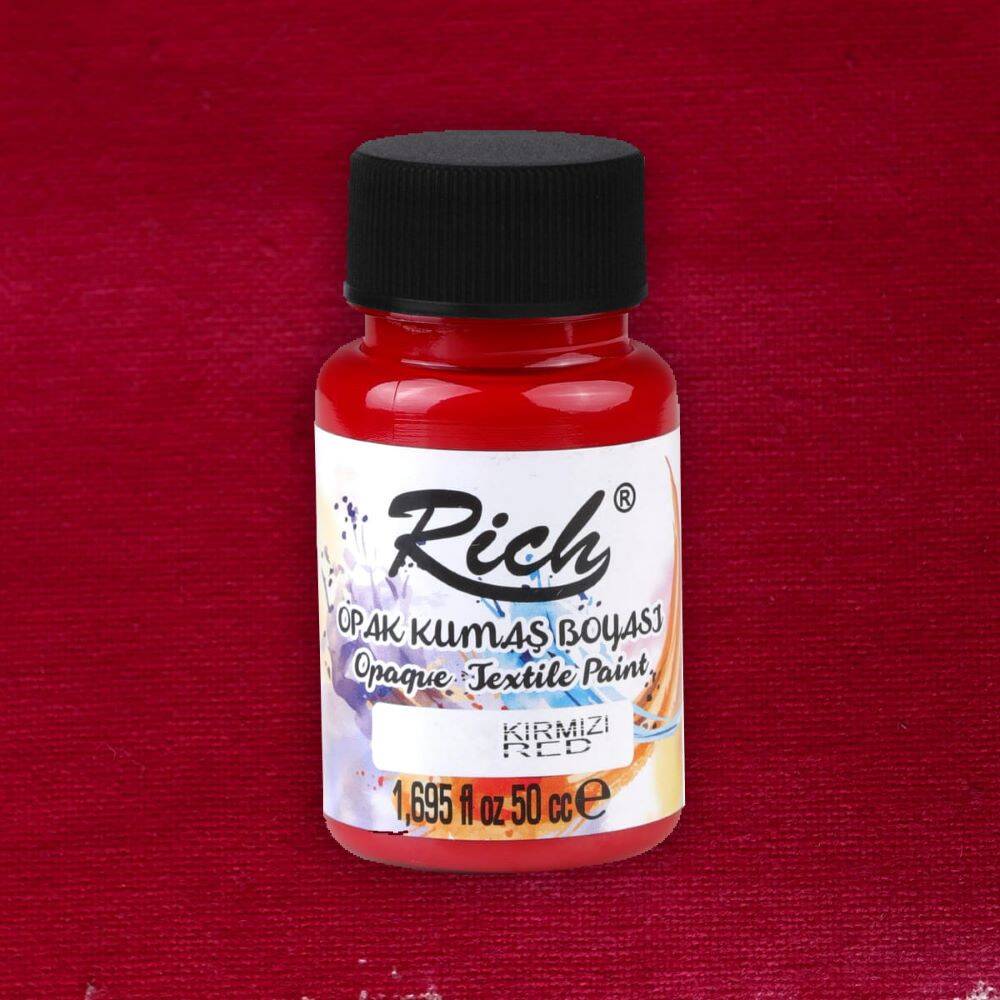 Farba akrylowa do tkanin 50ml czerwona #2