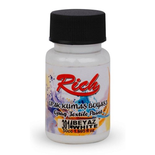Farba akrylowa do tkanin 50ml biała #1