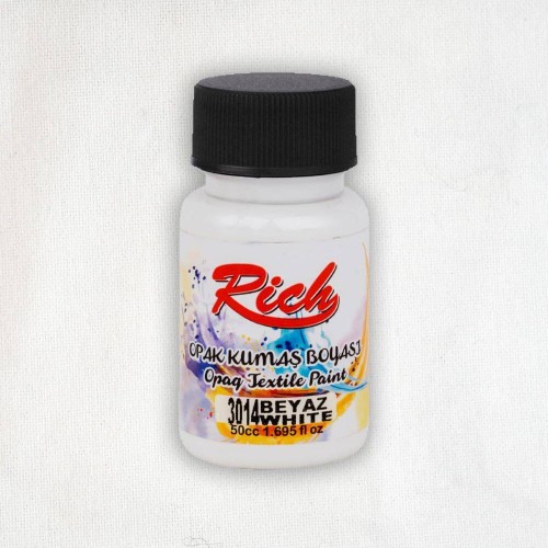 Farba akrylowa do tkanin 50ml biała #2