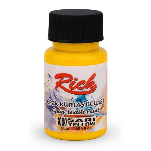 Farba akrylowa do tkanin 50ml żółta #1