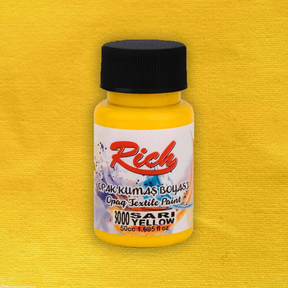 Farba akrylowa do tkanin 50ml żółta #2