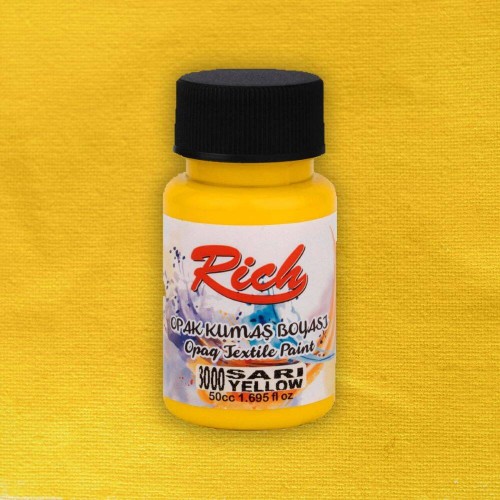 Farba akrylowa do tkanin 50ml żółta #2