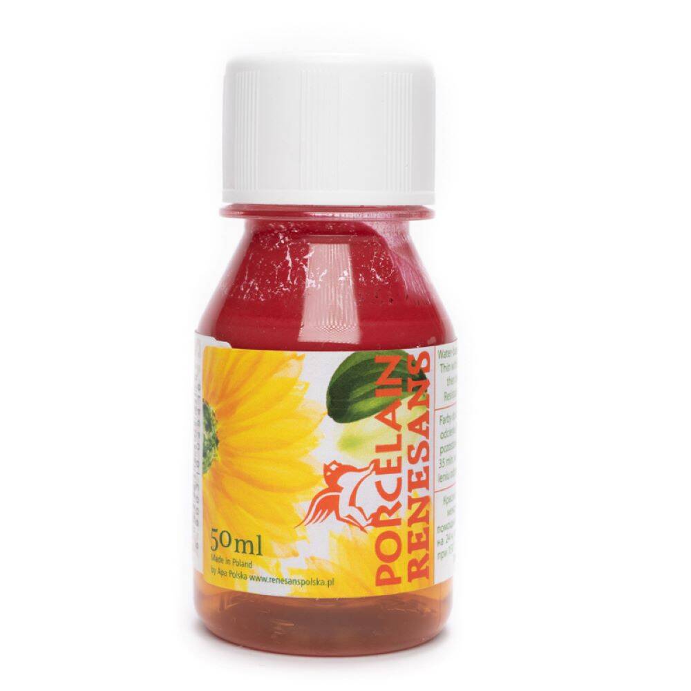 Farba do malowania gliny, ceramiki, porcelany Renesans 50ml różowa #1