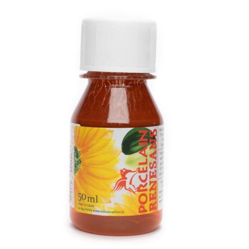 Farba do malowania gliny, ceramiki, porcelany Renesans 50ml ochra #1