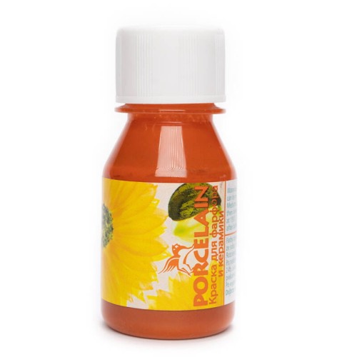 Farba do malowania gliny, ceramiki, porcelany Renesans 50ml szafran #1