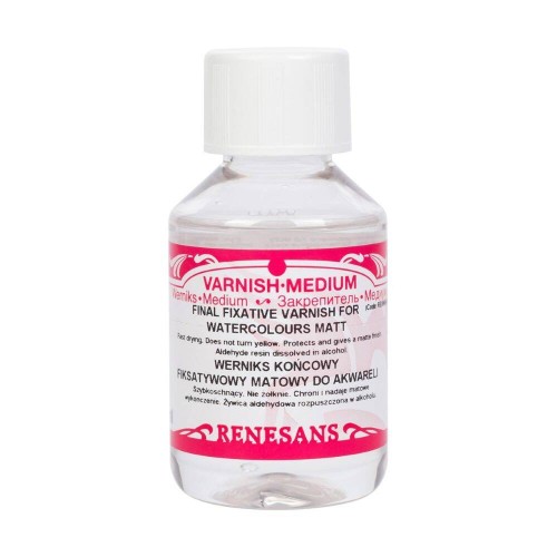 Werniks końcowy fiksatywowy matowy do akwareli Renesans 100ml #1