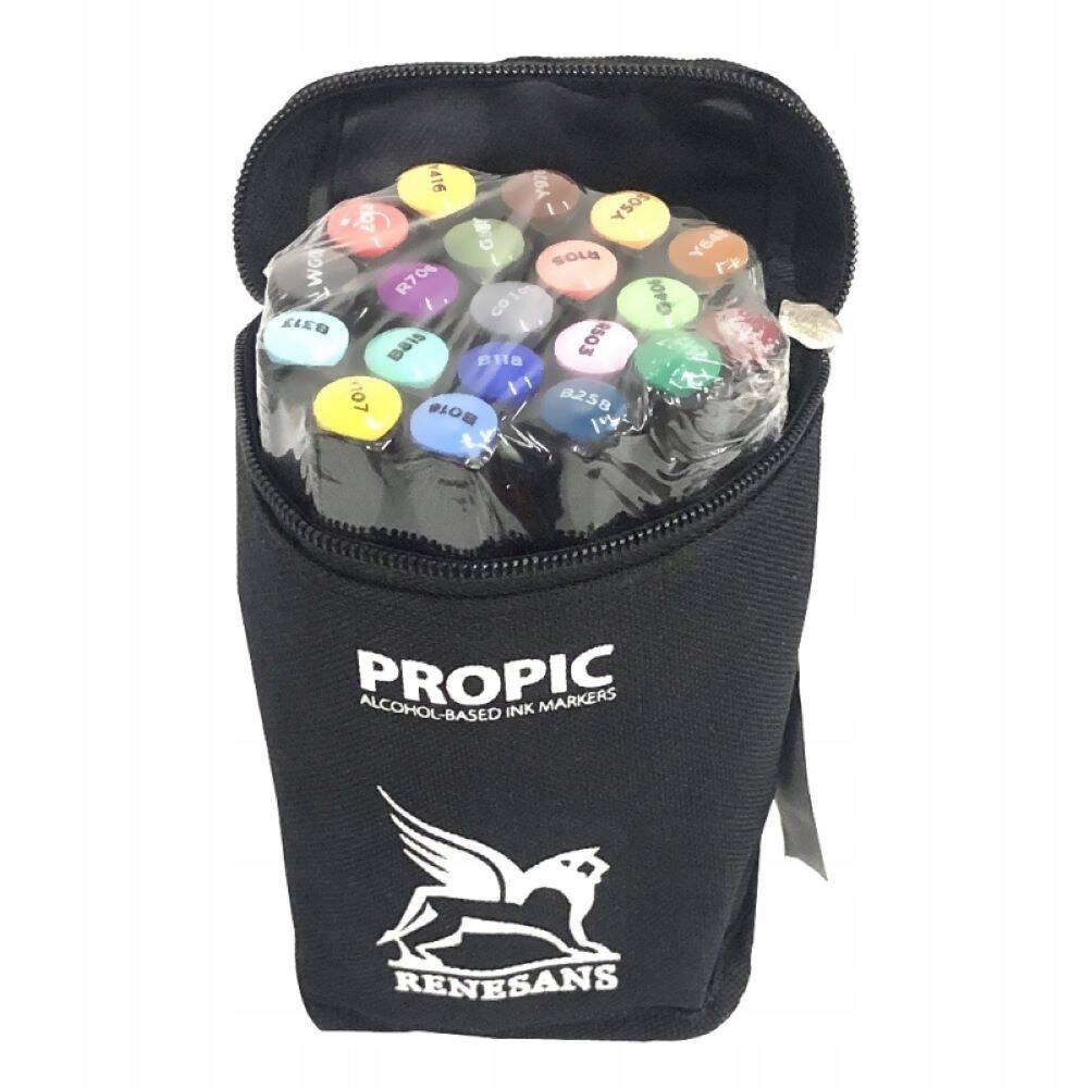 Markery dwustronne Renesans PROPIC 20 kolorów w czarnym etui  #1