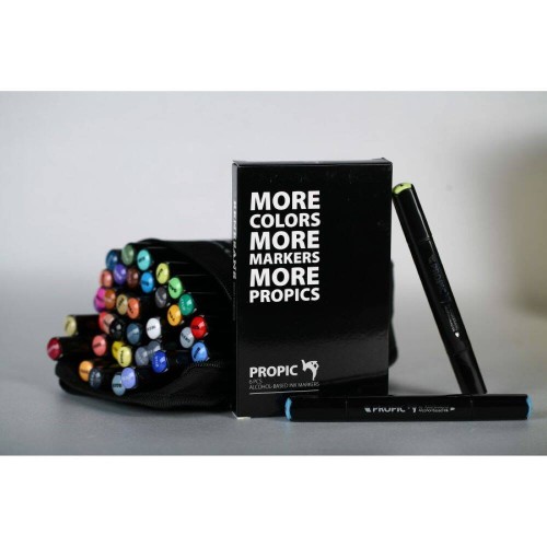 Markery dwustronne Renesans PROPIC 20 kolorów w czarnym etui  #2