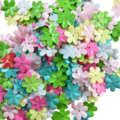 Cekiny duże kwiatki pastelowe 13mm 14g #1