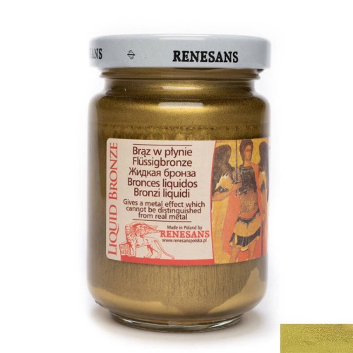 Brąz w płynie farba metaliczna Renesans 125ml złoto angielskie #1