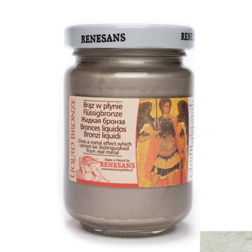 Brąz w płynie farba metaliczna Renesans 125ml cyna #1