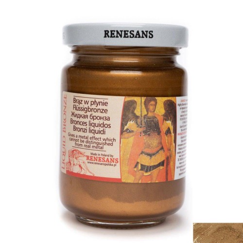 Brąz w płynie farba metaliczna Renesans 125ml stare złoto #1