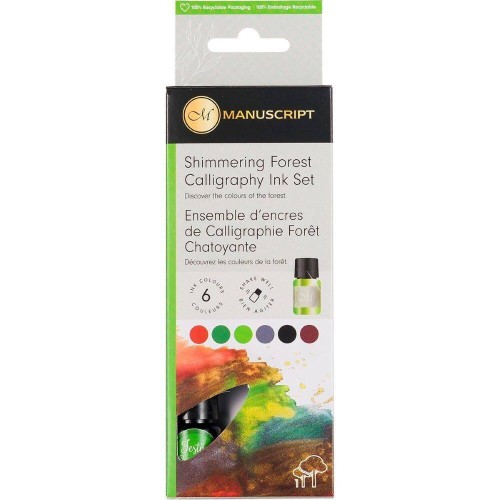 Zestaw tuszy do kaligrafii Forest Manuscript 6x7ml odcienie zieleni i brązów #2