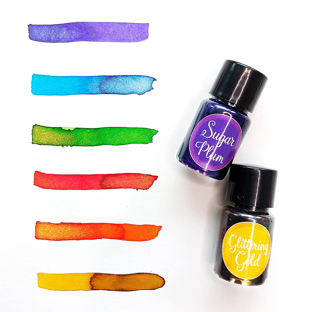 Zestaw tuszy do kaligrafii Rainbow Manuscript 6x7ml odcienie tęczowe #3