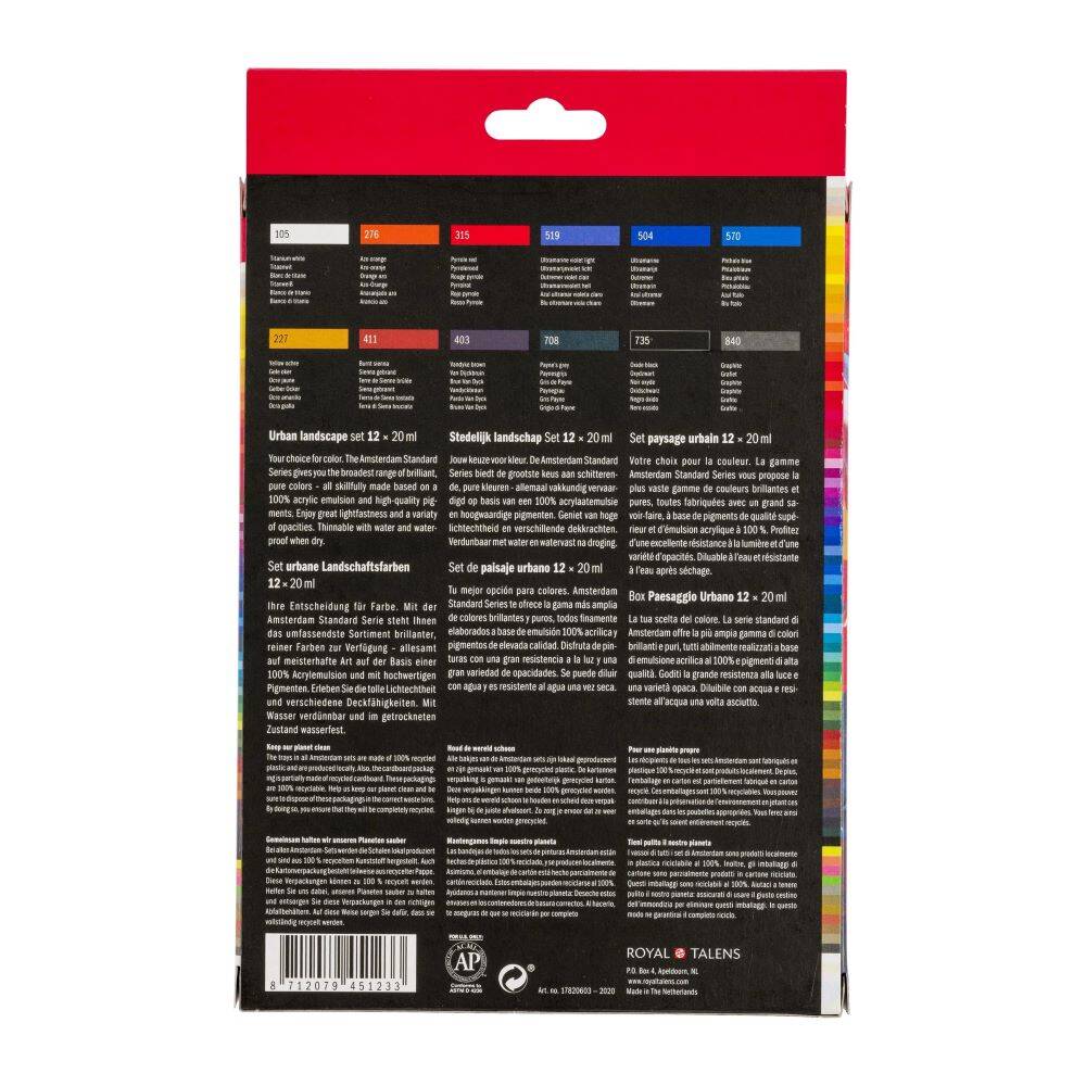 Zestaw farb akrylowych Urban Landscape Amsterdam 12x20ml #3
