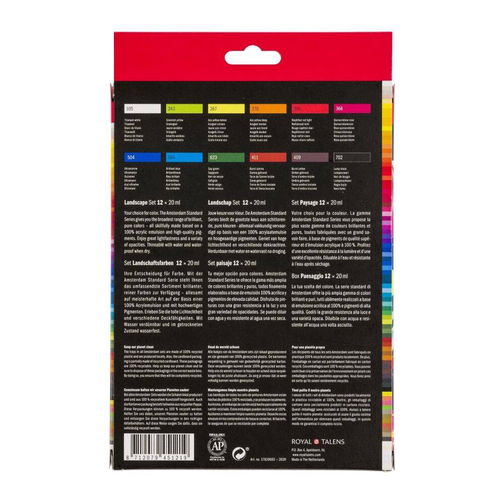 Zestaw farb akrylowych Landscape Amsterdam 12x20ml #4