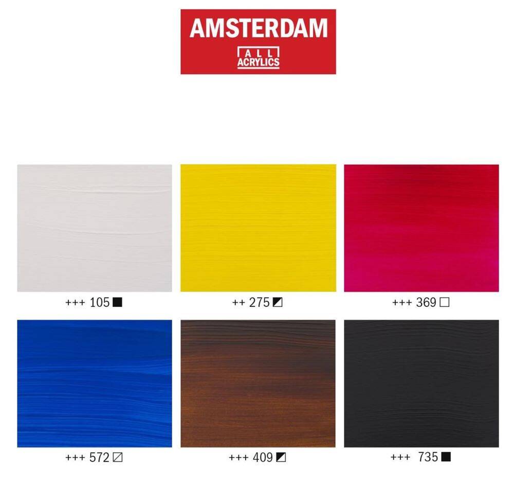 Zestaw farb akrylowych Primary Amsterdam 6x20ml  #5