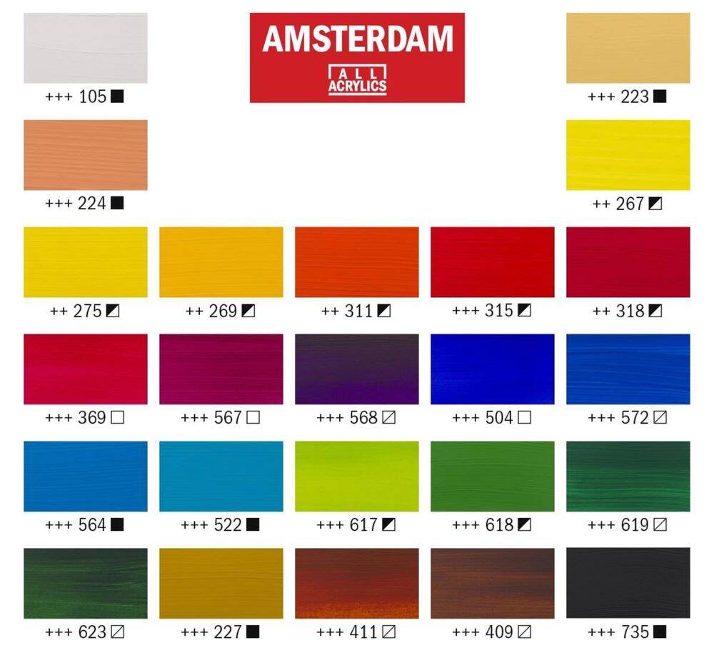 Zestaw farb akrylowych Amsterdam 24x20ml  #5