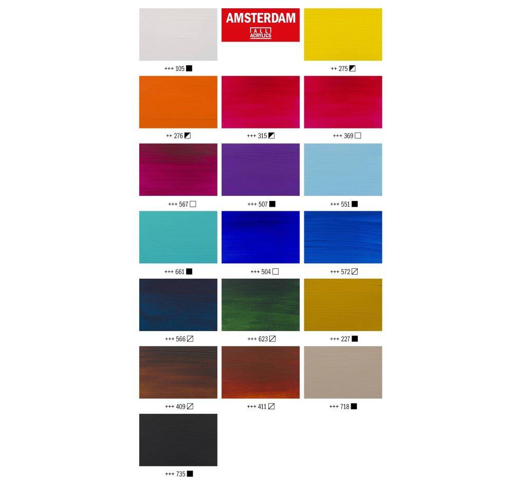 Zestaw farb akrylowych Amsterdam 18x120ml #5
