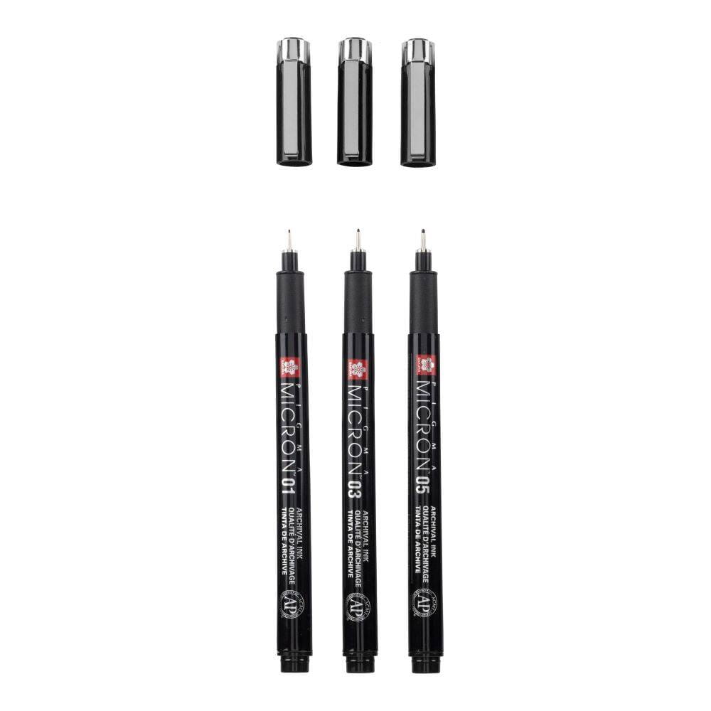 Zestaw cienkopisów Pigma Micron Black Edition 3szt z etui #4