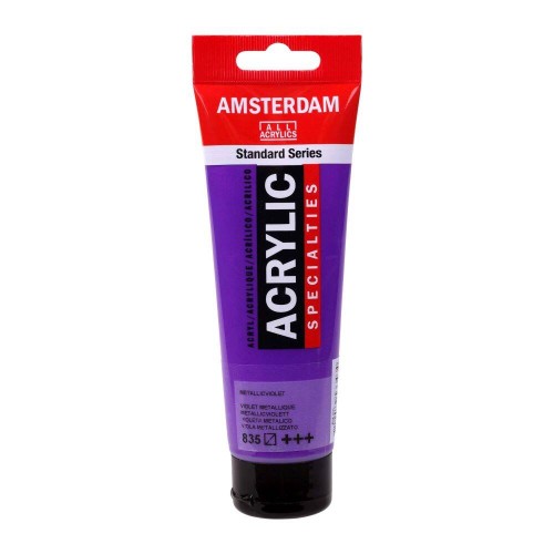 Farba akrylowa Talens Amsterdam 120ml - 835 Metallic Violet #1