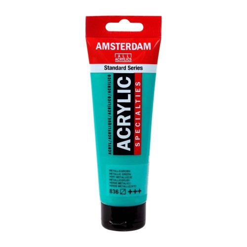 Farba akrylowa Talens Amsterdam 120ml - 836 Metallic Green #1