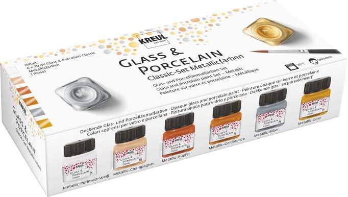 Farby do szkła i porcelany Kreul 6x20ml - Metaliczne #1