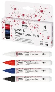 Pisaki do szkła i porcelany Classic Fine Kreul 4szt Zestaw #2