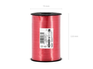 Wstążka świąteczna do pakowania 5mm - 225m czerwona #2