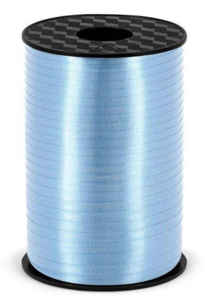 Wstążka świąteczna do pakowania 5mm - 225m błękitna #1