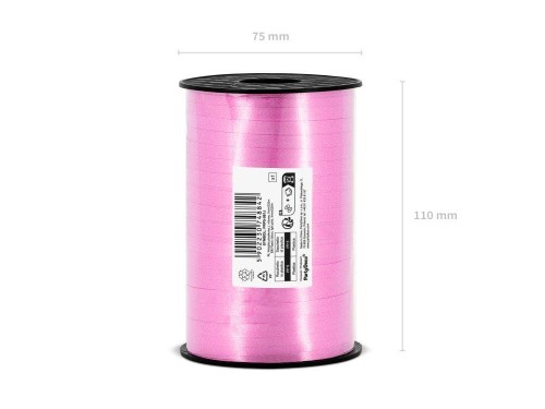 Wstążka świąteczna do pakowania 5mm - 225m jasna różowa #2