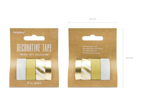 Taśma dekoracyjna samoprzylepna do ozdób mix 4 szt. #2