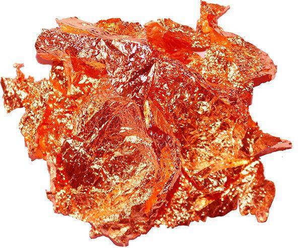 Folia do złoceń w płatkach Loveart 3szt Mix miedziana złota srebrna #5