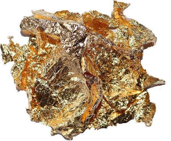 Folia do złoceń w płatkach Loveart 3szt Mix miedziana złota srebrna #6