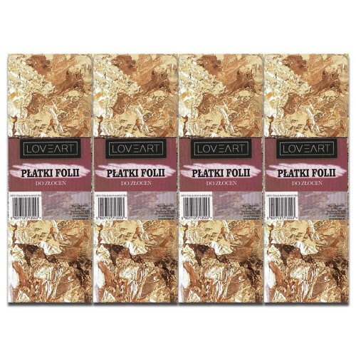 Folia do złoceń w płatkach Loveart 4szt złota #1